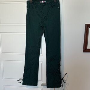 Urban Outfitters Deep Teal Jacquard Pants